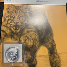 Group of 3 2014 Canada Bobcat 20 Dollar .9999 Fine Silver