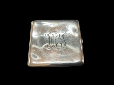 German Silver Monogrammed Cigarette Case
