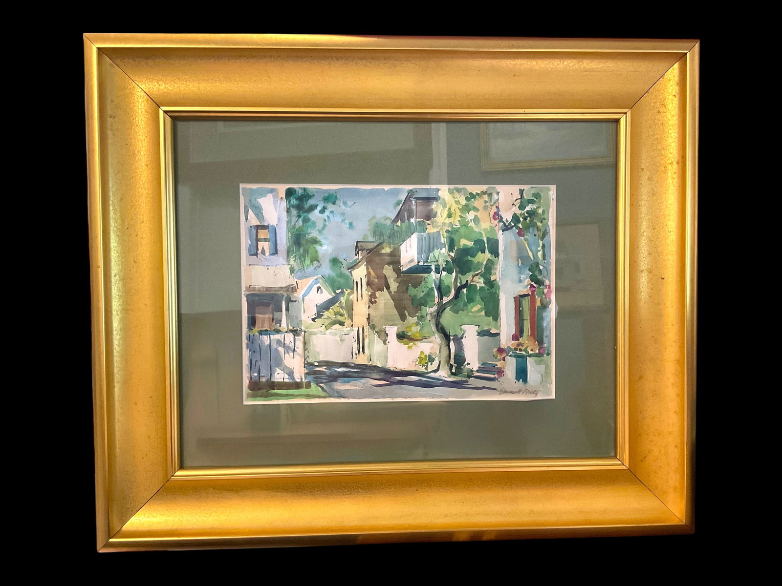 Emmett John  Fritz (American, 1917-1995) Original Watercolor Signed (1 of 4)