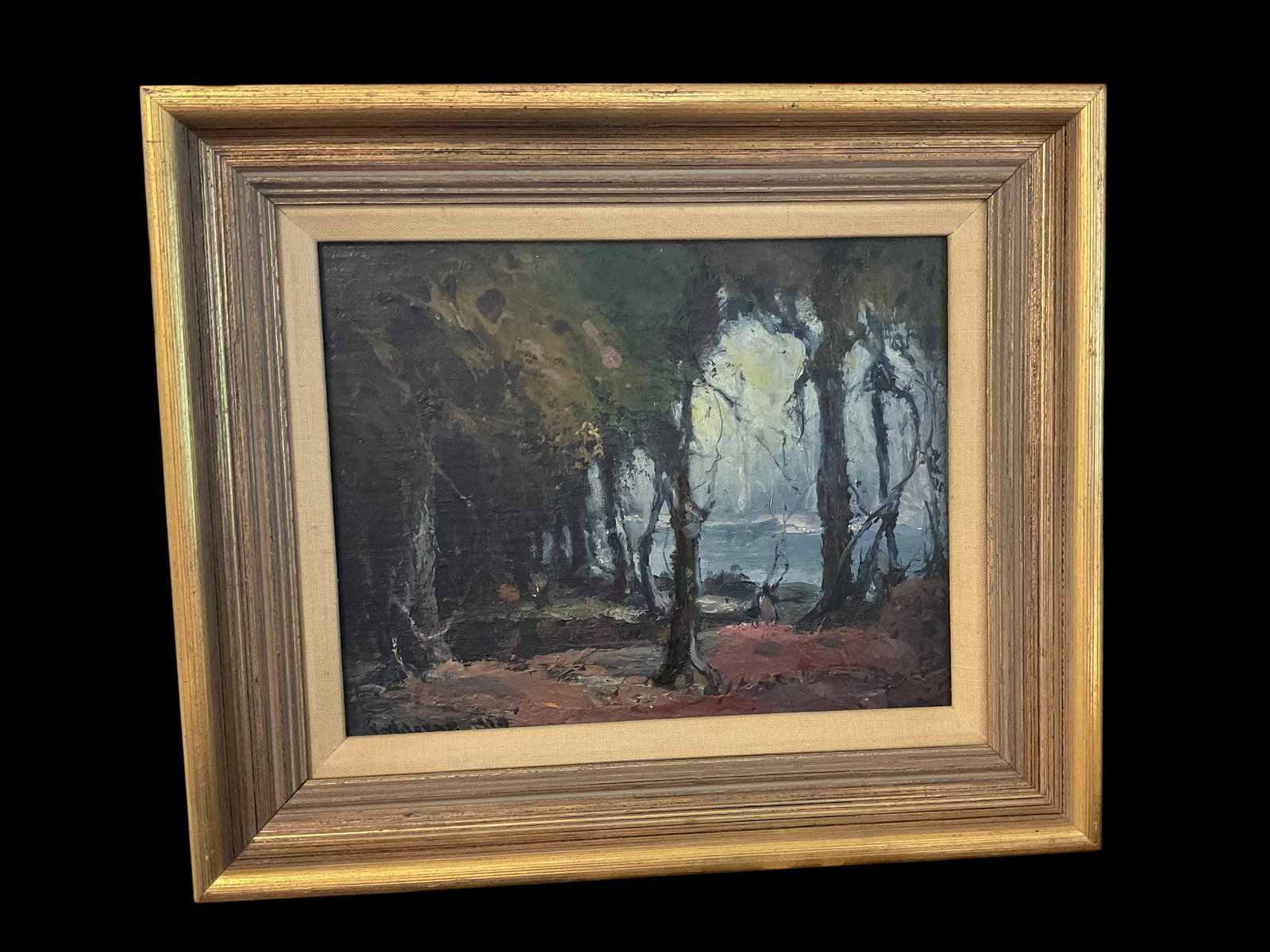 Frank W. Loven (American, 1868-1941) Florida River Oil on Board Signed and Dated 1910 (1 of 6)