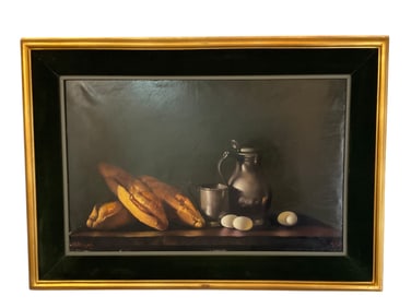 Michael W. Huggins, (England, 1927 - ) Still Life, Oil on Canvas, Signed