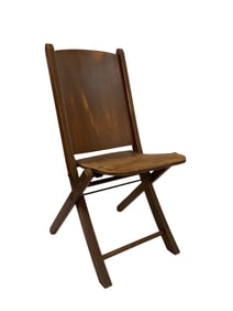 Antique Wood Child's Folding Chair