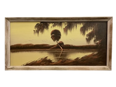 Florida Highwaymen Painting James Gibson Oil on Board