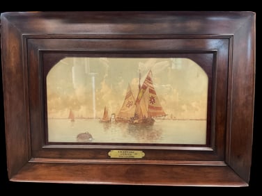 Sanford R. Gifford (American, 1823-1880),  “Venice, The Lagoon" Watercolor Signed