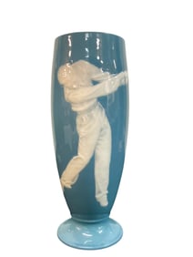 Japanese Nippon Porcelain Golfing Silhouette Vase