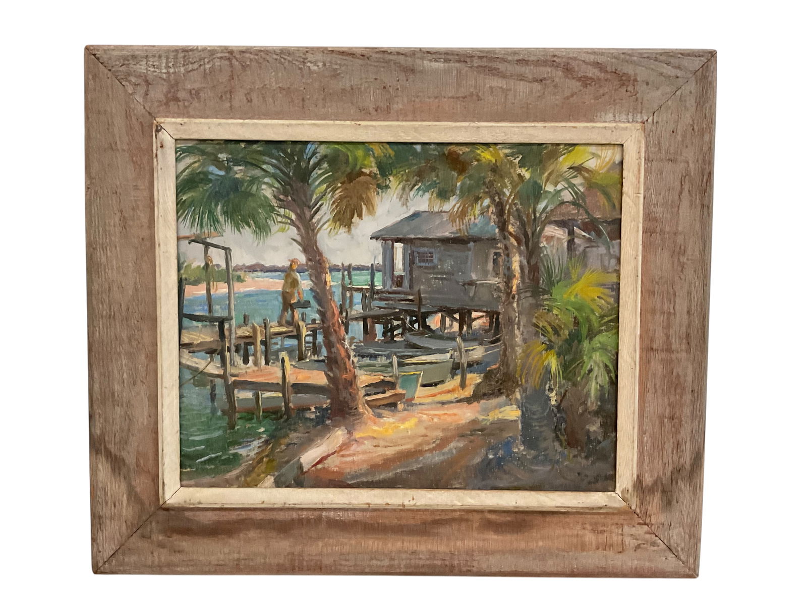 Thomason, John, (American, 1903-1985), Oil on Board, "Isaac Walton Fish Camp", Signed (1 of 9)