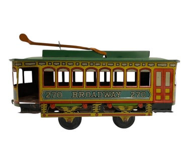 J. Chein Tin Litho 270 Broadway Trolley