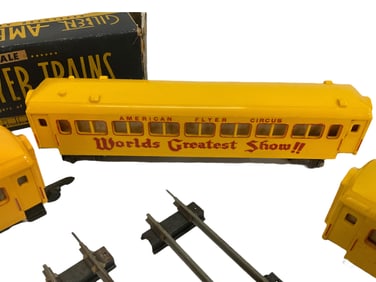 3 American Flyer Circus "Worlds Greatest Show!!" Trains w/4 Tracks