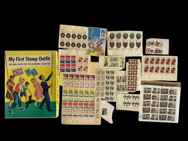 My First Stamp Outfit Book with Stamps and Variety of Stamps From 1977-2000