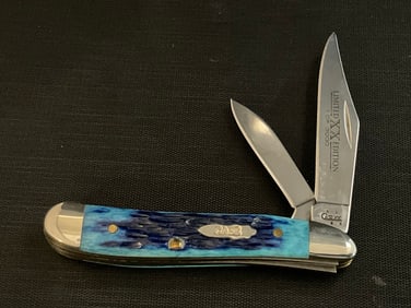 Case XX 6220 SS Peanut Ocean Blue 2-Blade Pocket Knife Limited XX Edition 1 of 3000