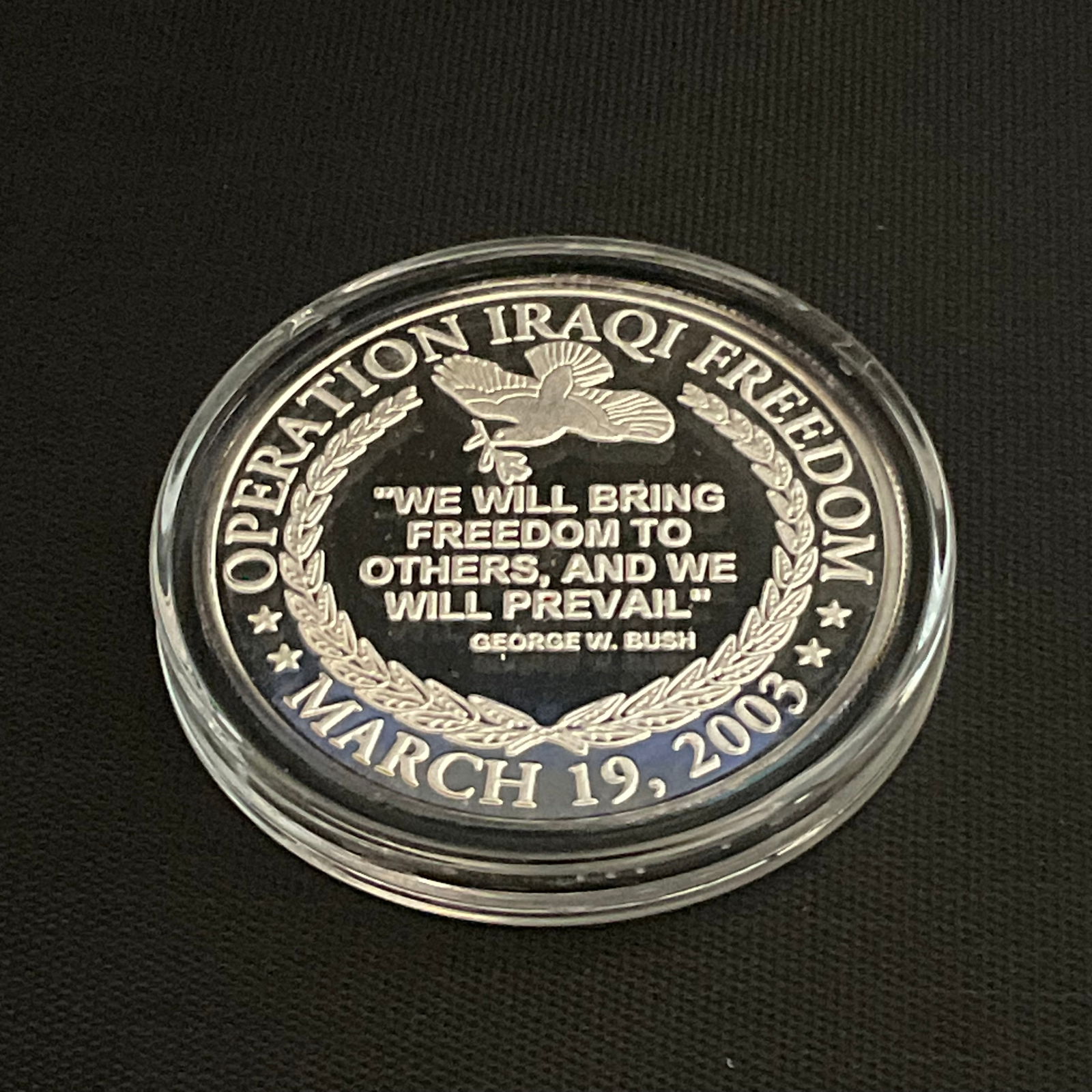 Operation Iraqi Freedom One Troy Ounce Silver Coin (1 of 6)