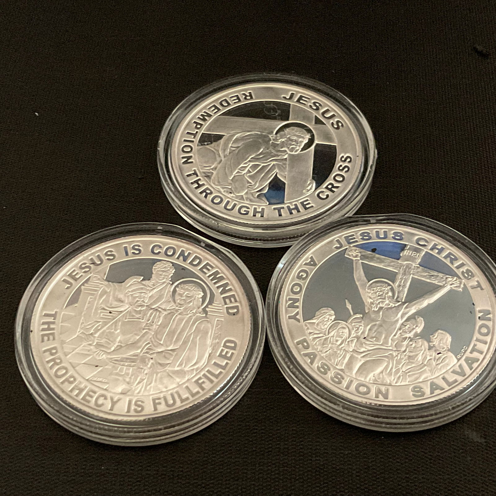 Group of 3 Redemption Through The Cross One Troy Ounce Silver Coins (1 of 6)