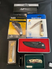 Group of 6 Knives and 2 Straight Razors