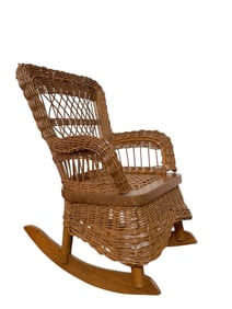 Salesman Sample Wicker Rocking Chair