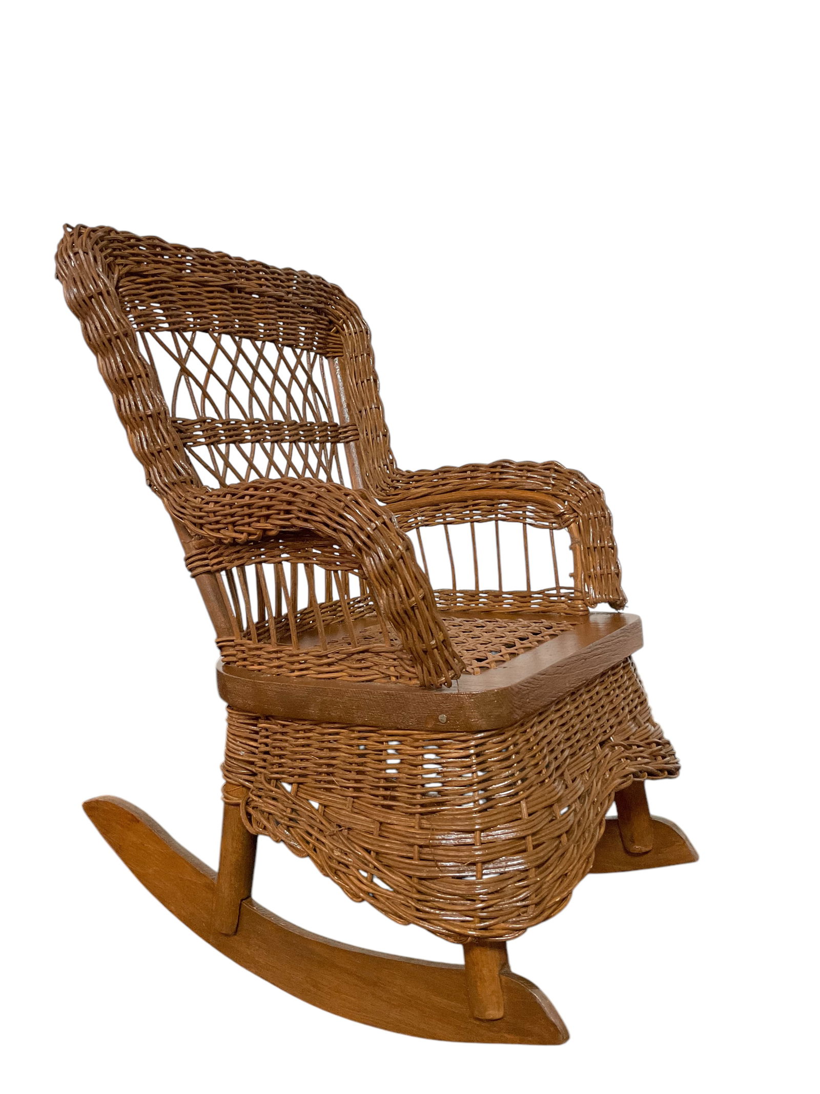 Salesman Sample Wicker Rocking Chair (1 of 6)
