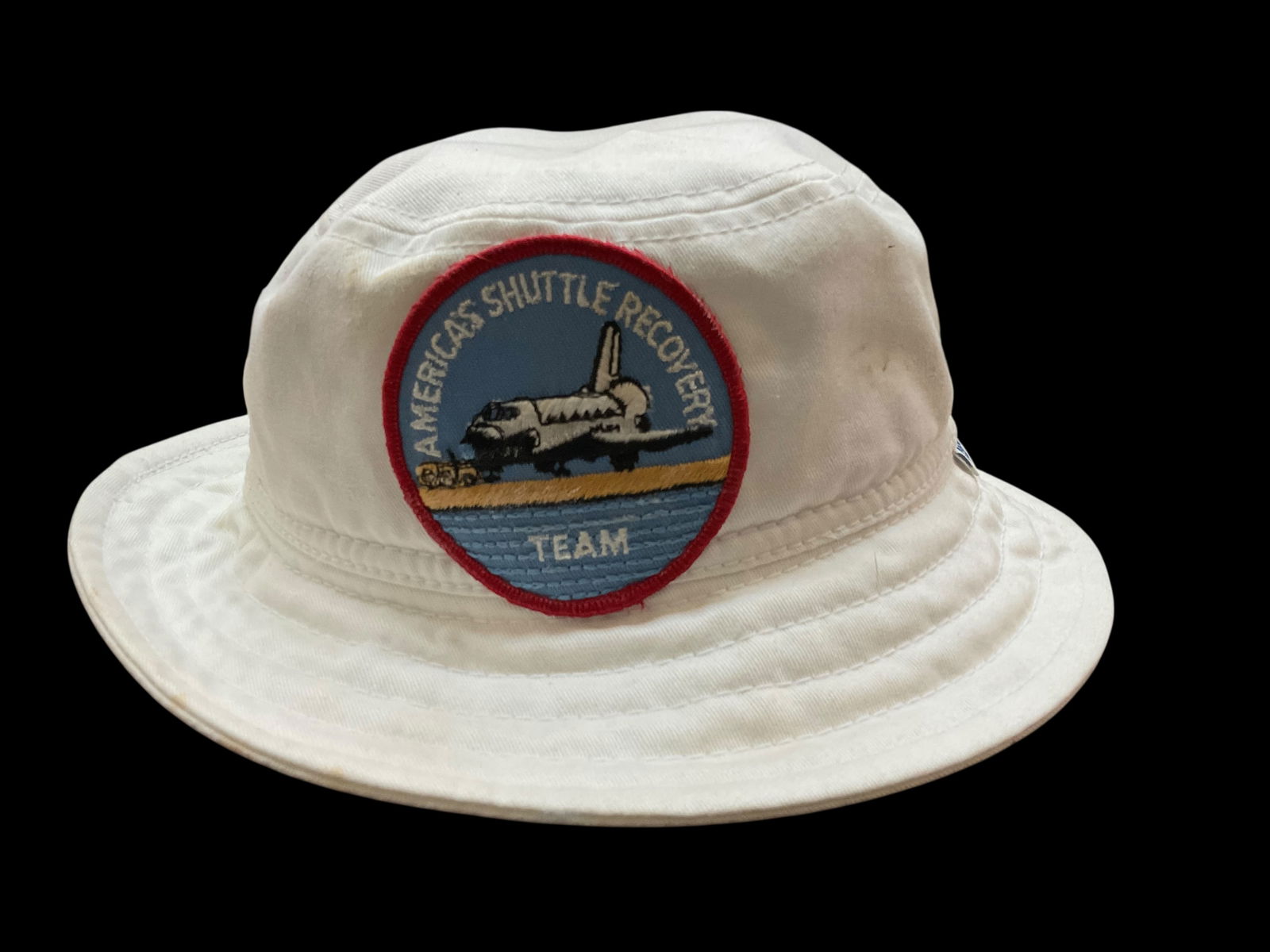 Coppertone Sun Hat with sewn on America’s Shuttle Recovery Team patch (1 of 4)