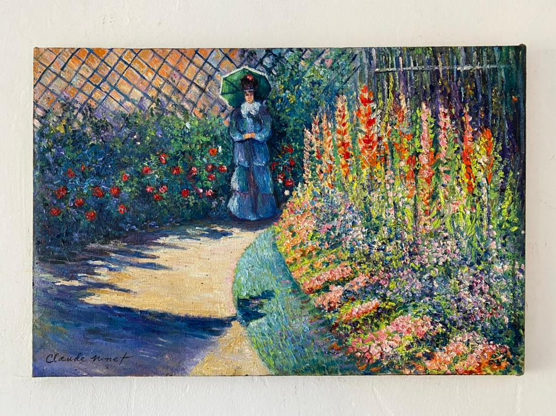 CLAUDE MONET: GLADIOLI, 1876 â€“ OIL PAINTING (IN THE STYLE OF) (1 of 9)