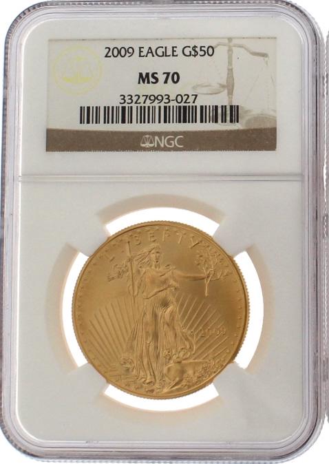 2009 MS70 American Eagle $50.00 Gold Coin (1 of 2)