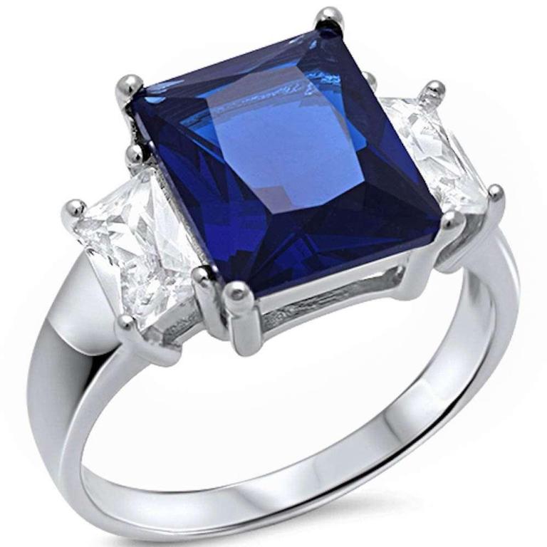 Radiant Cut 4.60 ct Sapphire Dinner Ring (1 of 1)