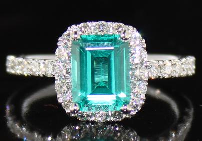 14k Gold 2.76 ct Paraiba Tourmaline & Diamond Ring (1 of 4)