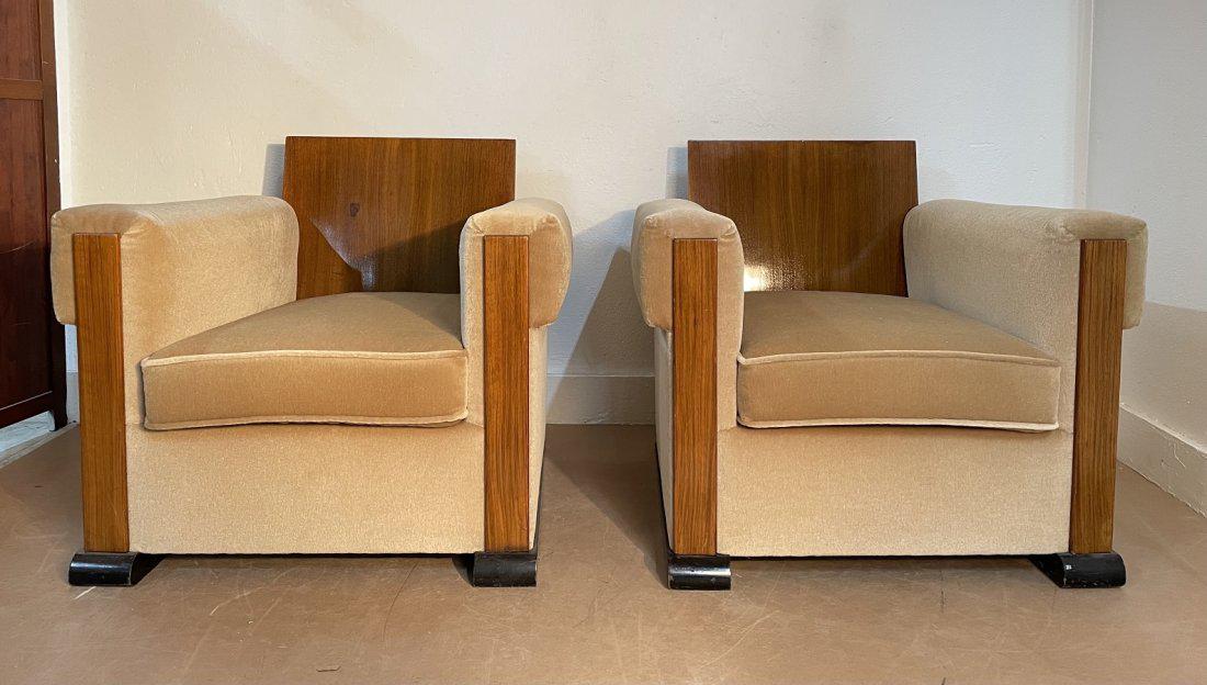 Art Deco Mohair Chairs - Pair (1 of 4)