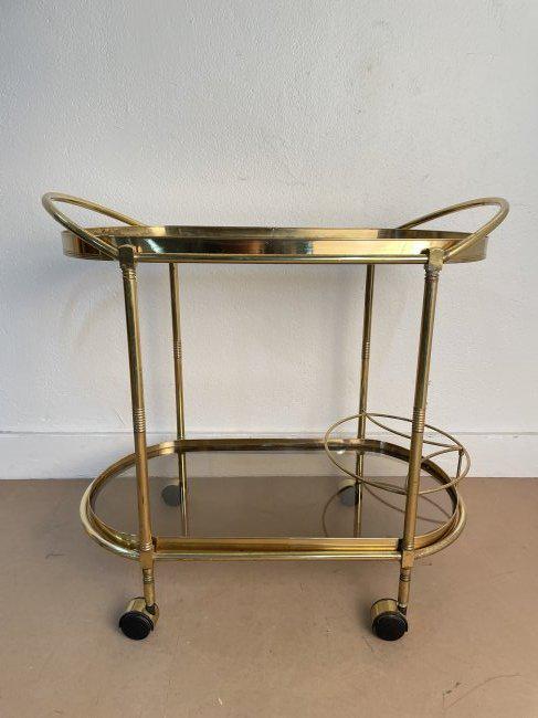 Brass Two-Tier Bar Cart (1 of 3)