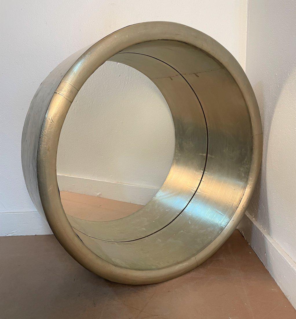 Round Silver Wrapped Mirror (1 of 4)