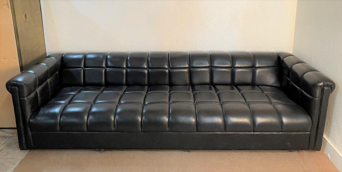 1960s Modern Black Tufted Sofa (1 of 6)