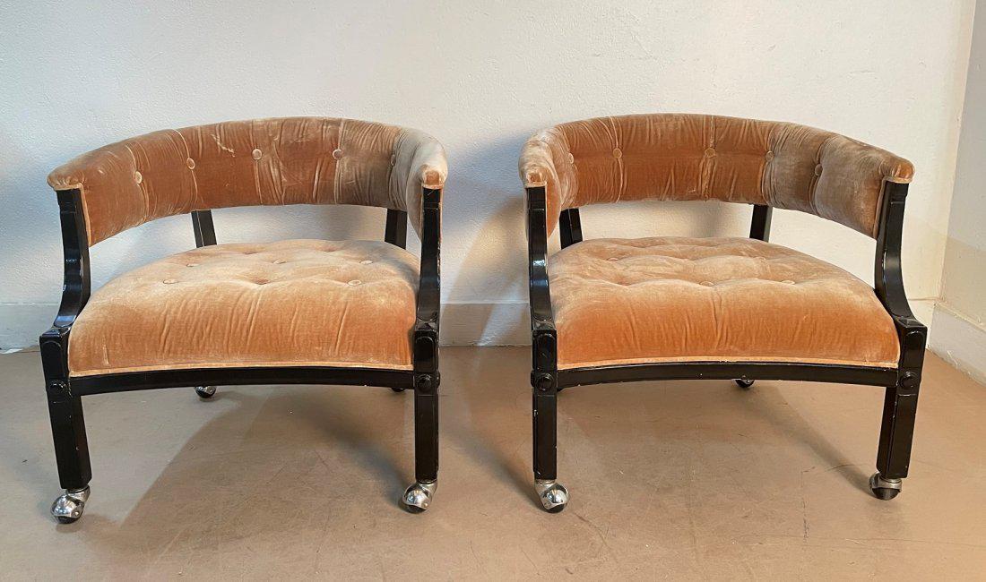 1960s Mohair Side Chairs - Pair (1 of 3)