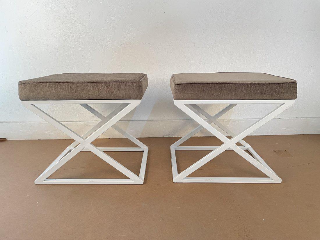 Modern X Base Benches _ Pair (1 of 2)