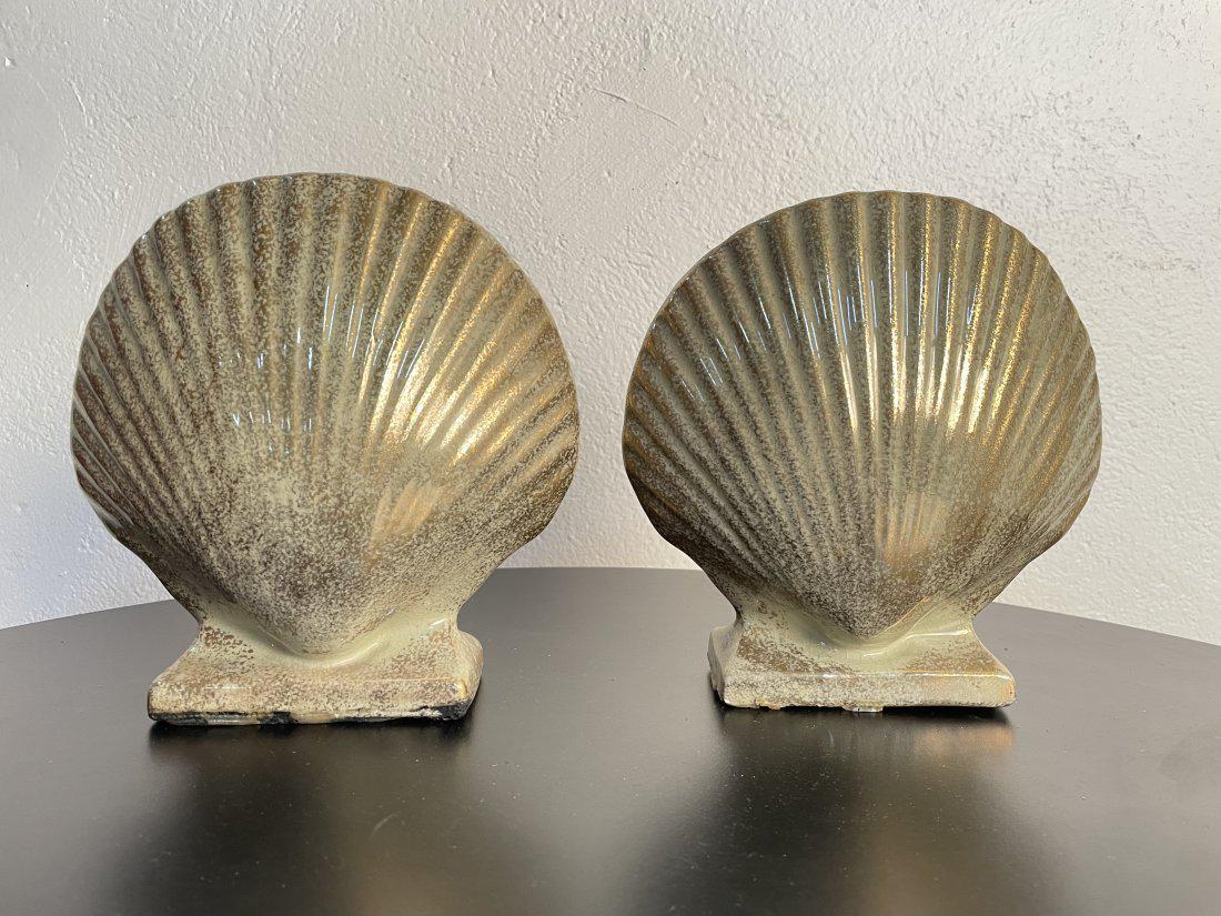 Ceramic Shell Form Planters - Pair (1 of 3)