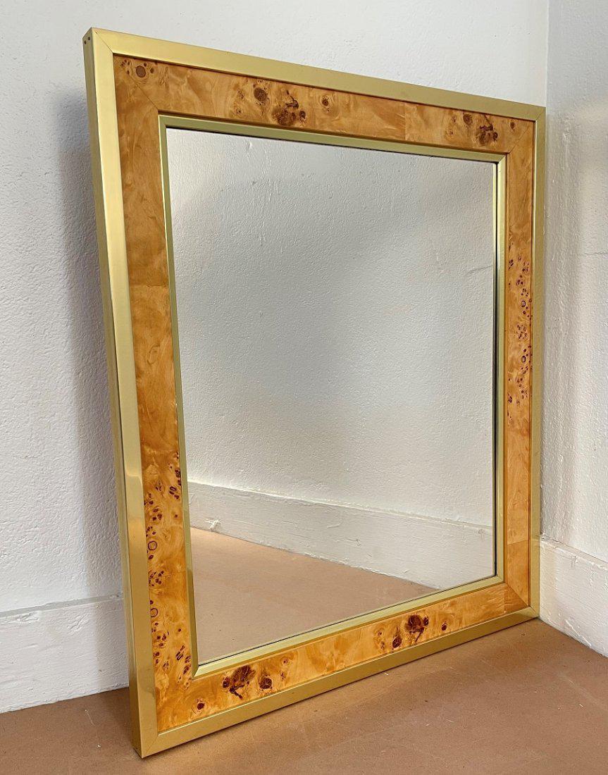 Burl and Brass Mirror (1 of 2)
