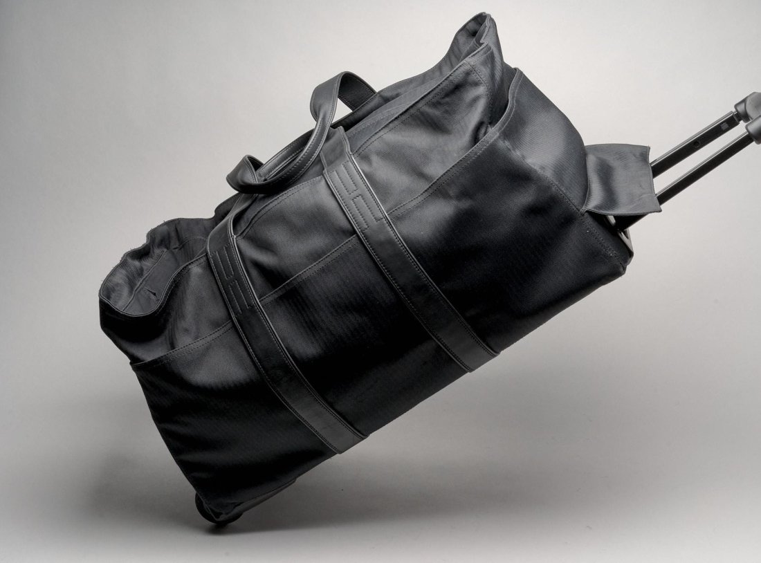 Hermes Authentic Black Vintage Tote Rolling Bag (1 of 4)