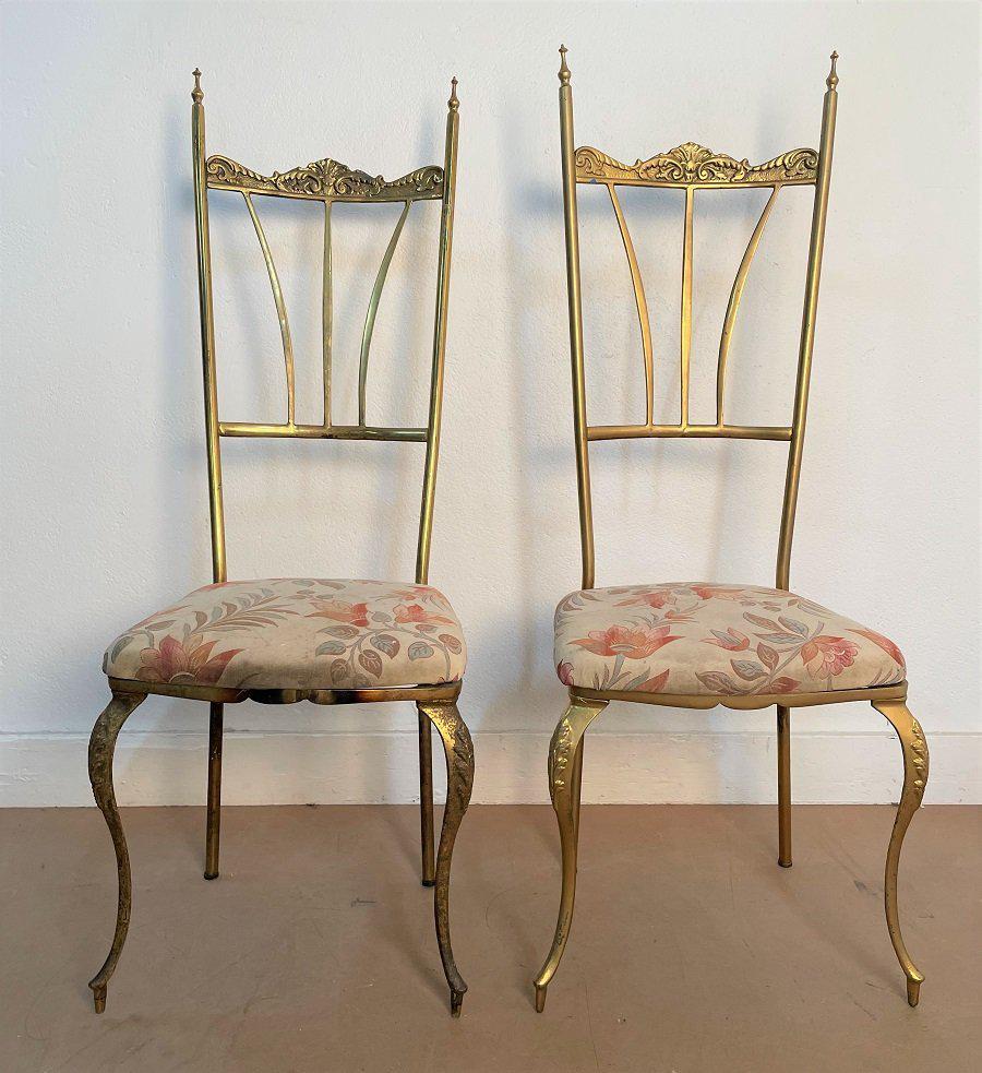Italian Brass Side Chairs - Pair (1 of 4)