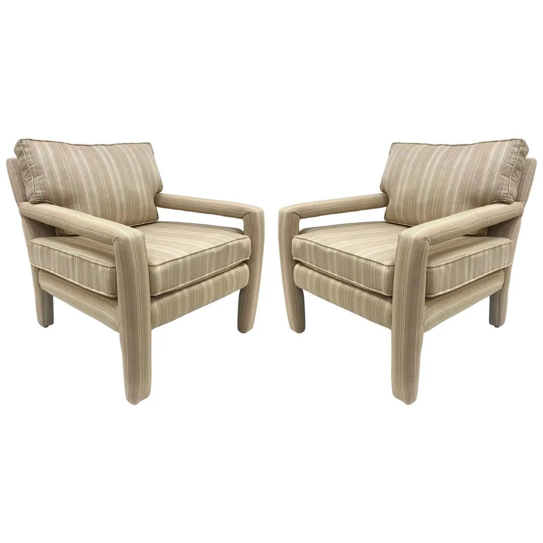 Milo Baughman Style Armchairs - Pair (1 of 4)