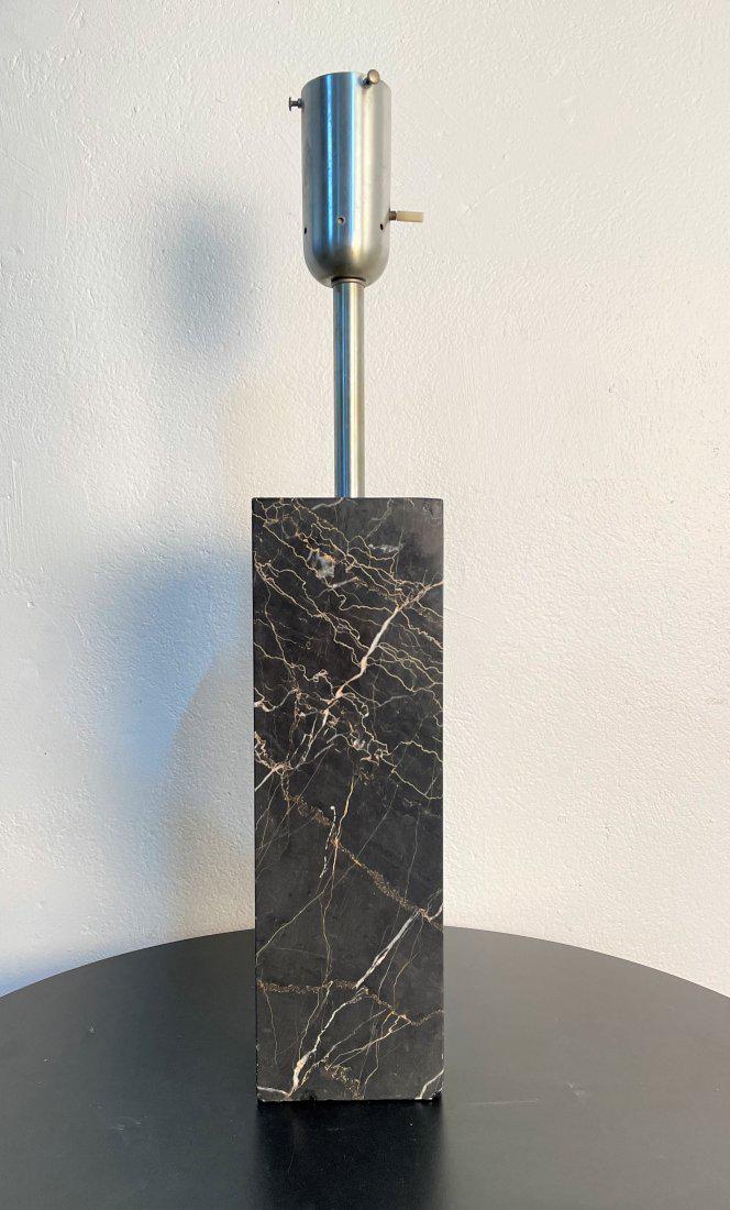 Marble and Chrome Lamp by Nessen (1 of 4)
