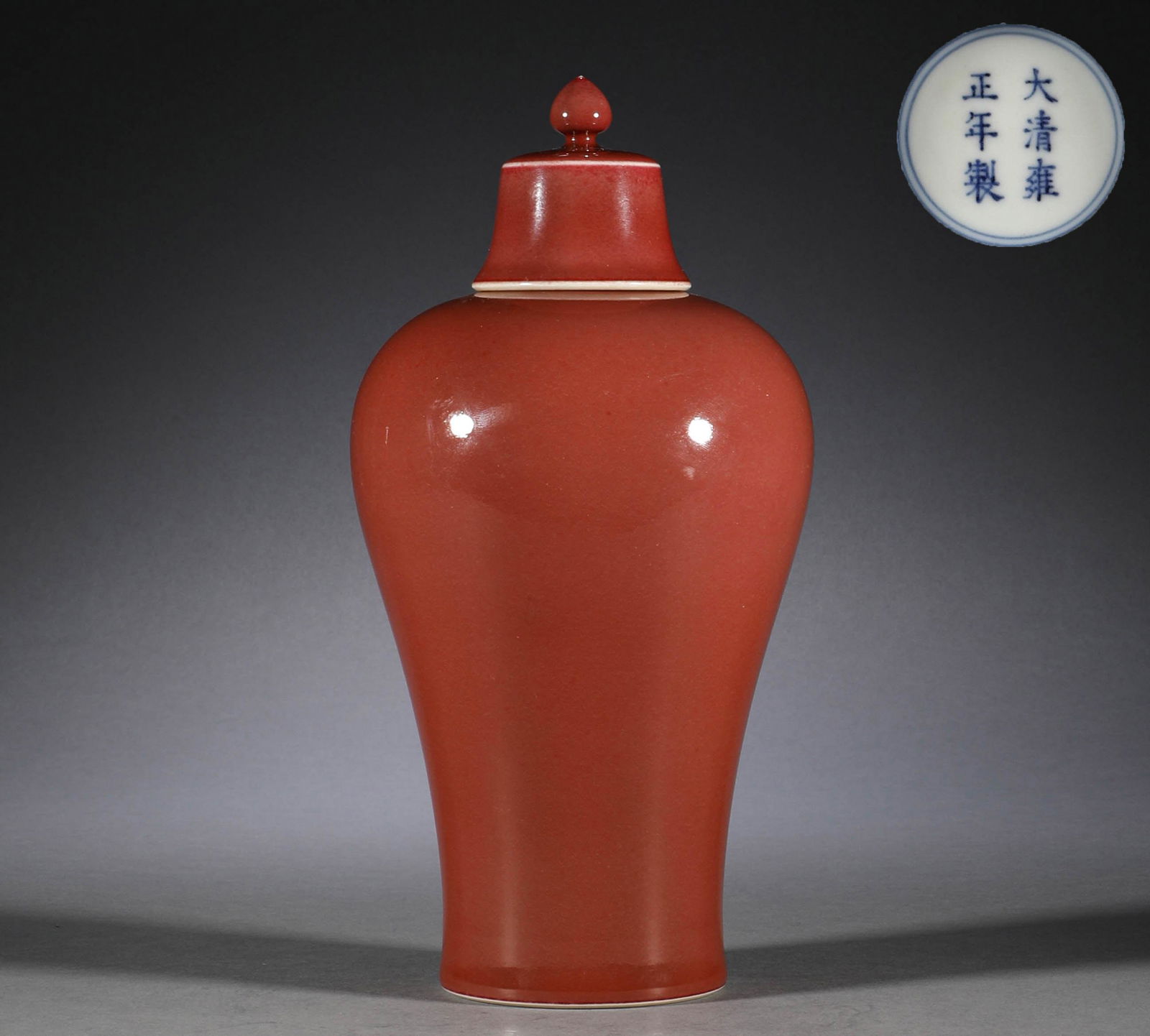 Qing Dynasty, monochrome glaze bottle (1 of 8)