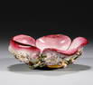 In Qing Dynasty, pink peach blossom bionic porcelain