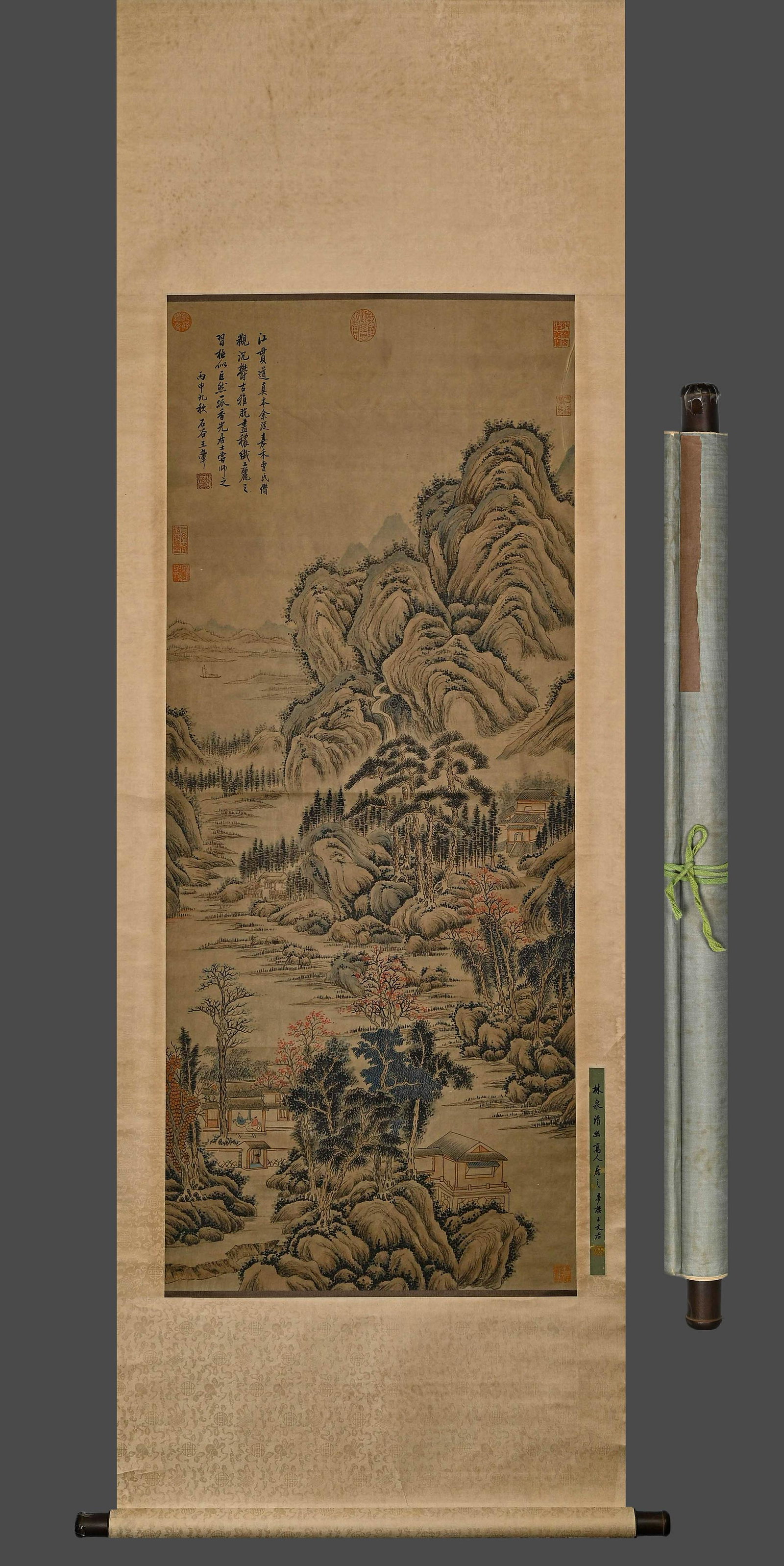 Wang Hui, Lin Quan, Landscape Drawing, Vertical Axis: H:136cm,W:57cm