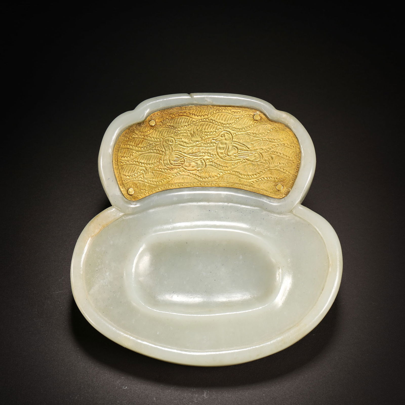 Jade inkstone before the Ming Dynasty: Jade inkstone before the Ming DynastyH10cm W10cm Weight323g