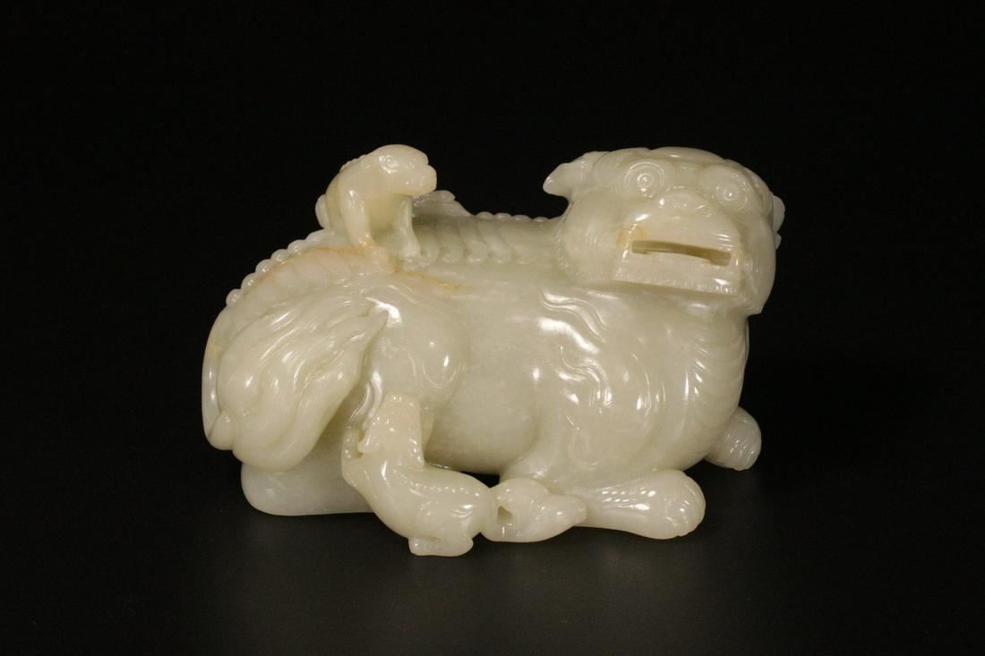 A Hetian Jade Beast Group (1 of 9)