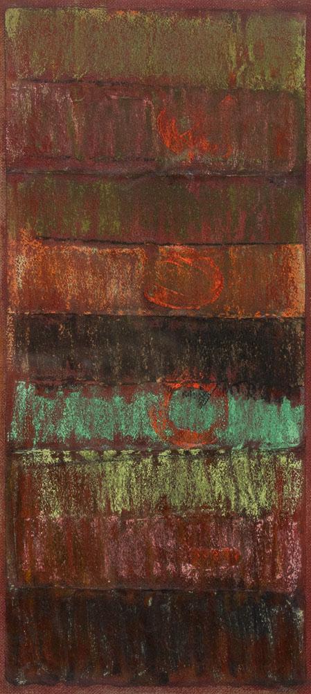 RENATA BOERO Senza titolo: RENATA BOERO 1936 Senza titolo Tecnica mista su tela cm. 53x24 Firma al retro PROVENIENZA Collezione privata, Milano