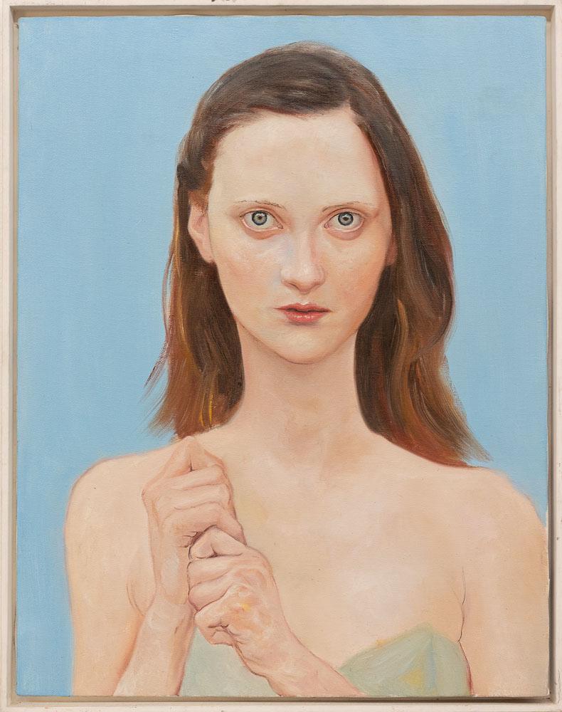 FEDERICO LOMBARDO Manuela, 1998: FEDERICO LOMBARDO 1970 Manuela, 1998 Olio su tela cm. 70x90 Firma, titolo e anno al retro Autentica dell'artista su fotografia PROVENIENZA Collezione privata, Milano