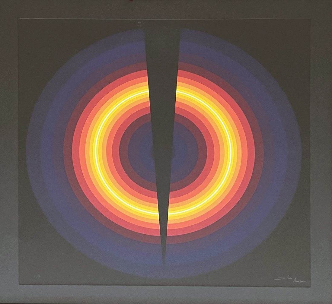HORACIO GARCIA-ROSSI (1929-2012): HORACIO GARCIA-ROSSI (1929-2012) Couleur lumiÃ¨re I Lithographie signÃ©e en bas Ã droite et numÃ©rotÃ©e V/X 60 x 60 cm