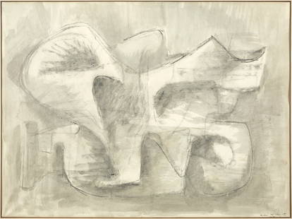 ANDRÉ WILLEQUET (1921-1998) Sans titre Lithographie sur papier, cachet sec en bas à gauche,: ANDRÉ WILLEQUET (1921-1998) Sans titre Lithographie sur papier, cachet sec en bas à gauche, signé en bas à droite et daté 1966 H 46,5 x L 63 cm - H 18 1/4 x W 24 3/4 in.