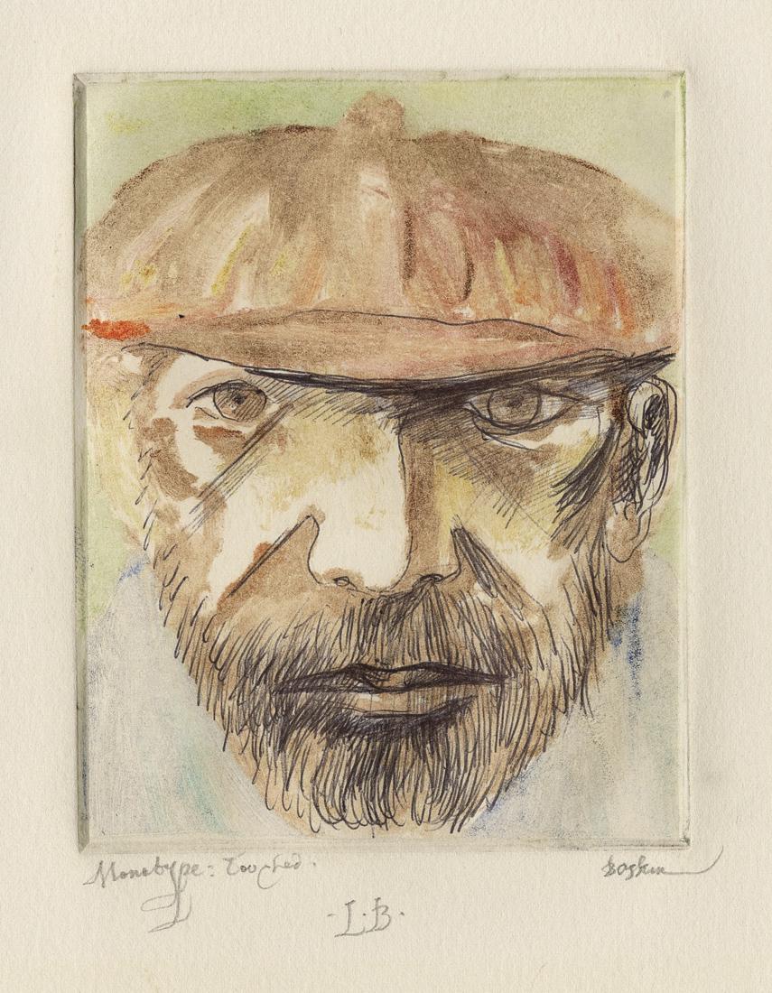 Leonard BASKIN: "Self-Portrait" (1 of 2)