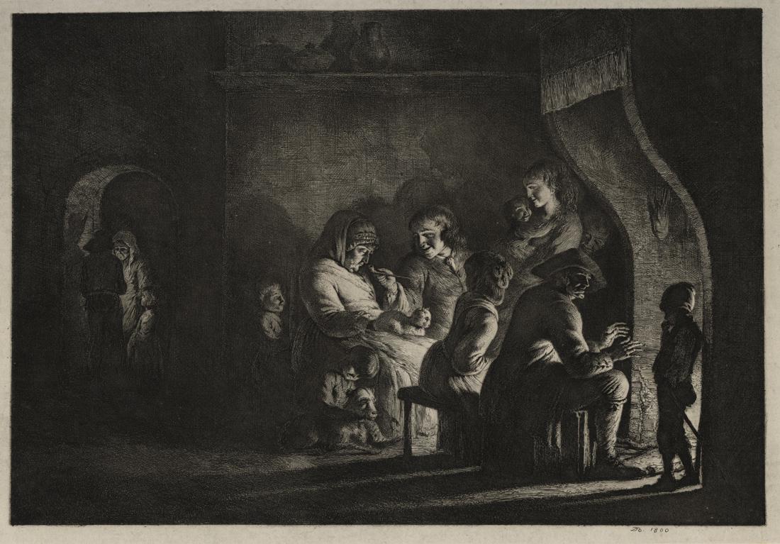 Jean Jacques de BOISSIEU: "Evening Scene" (1 of 2)