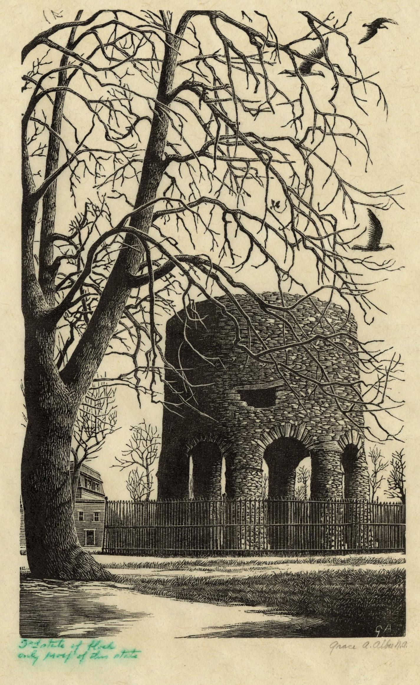 Grace ALBEE : "Old Stone Mill, Newport, Rhode Island" (1 of 2)