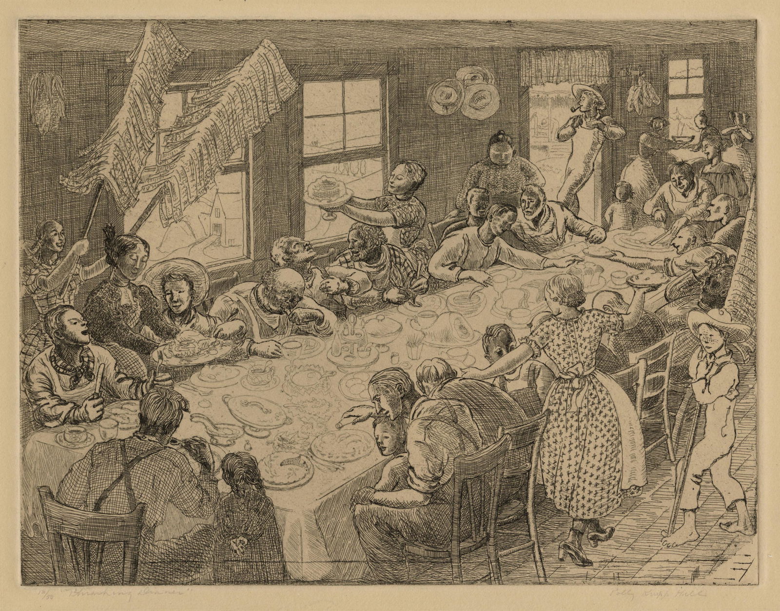 Pauline KNIPP HILL: "Thanksgiving Dinner" (1 of 2)