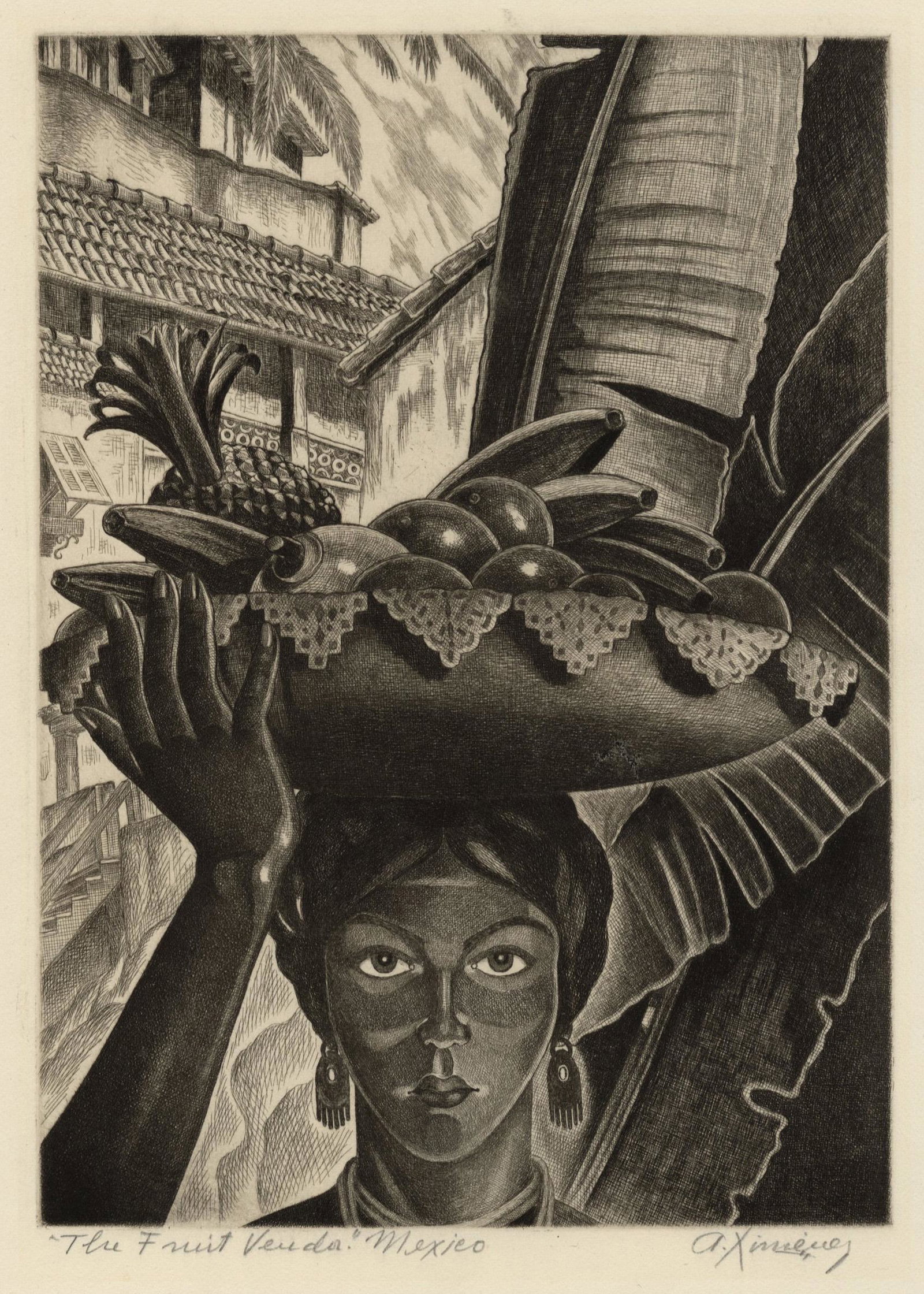 Alfredo XIMENEZ: "The Fruit Vendor, Mexico" (1 of 2)